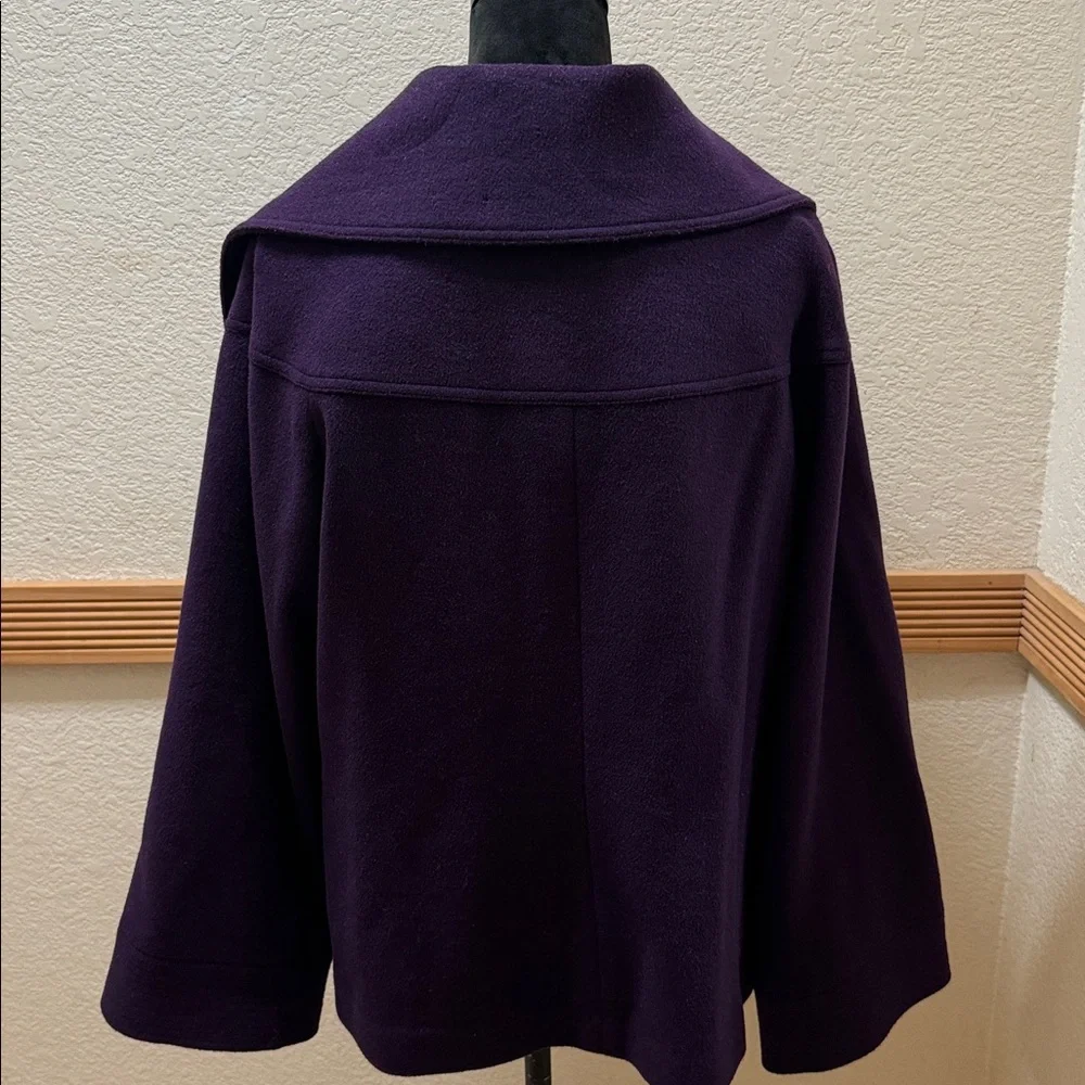 Alfani Purple Pea Coat Size L - Picture 7 of 8